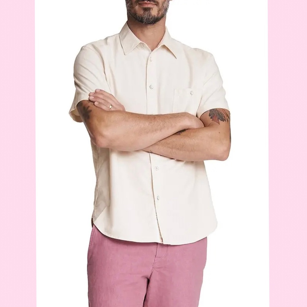 RAG & BONE MENS GUS OXFORD SS BUTTON UP